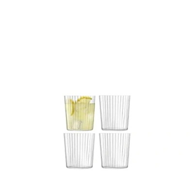 Afbeelding van L.S.A. Gio Line Tumbler Glas 390 ml Set van 4 Stuks Transparent / Glass