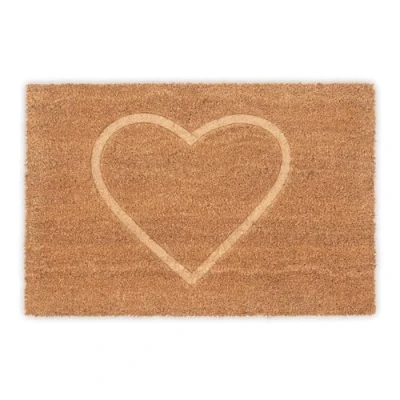 Afbeelding van Relaxdays deurmat kokos met hart 60x40 cm kokosmat antislip voetmat voordeur