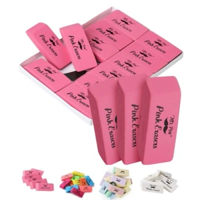 Afbeelding van Mr. Pen 12 stuks roze gum, maat L,