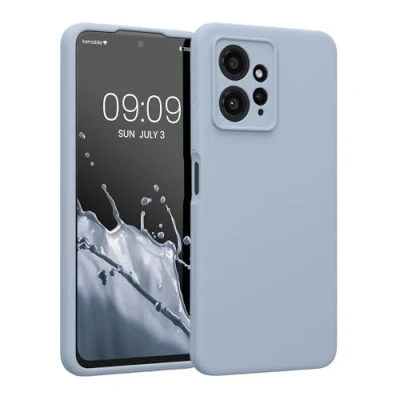 Afbeelding van kwmobile telefoonhoesje geschikt voor Xiaomi Redmi Note 12 (4G) TPU backcover met siliconen coating Smartphone case in mat lichtblauw