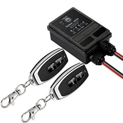 Afbeelding van ZHOFONET IP65 waterdichte draadloze afstandsschakelaar, DC 12 V/24 V/48 V/72 V RF schakelaar met afstandsbediening, 40 A relais 328 m lange radius