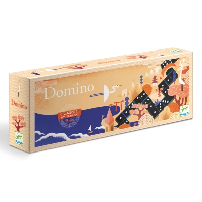 Afbeelding van Djeco Domino 20 x 8 3,5 cm (Frans, Duits, Italiaans, Engels)