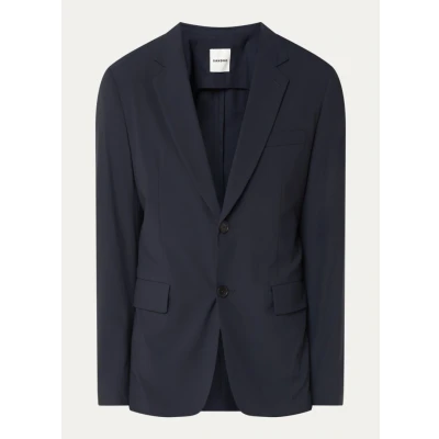 Afbeelding van Sandro heren Regular fit colbert in wolblend met borst en klepzakken de kleur Donkerblauw, maat: 48