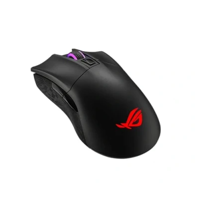 Afbeelding van ASUS ROG Gladius II Wireless RGB gamingmuis met dubbele draadloze 2,4 GHZ/Bluetooth connectiviteit, geavanceerde sensor 16.000 dpi, exclusieve socket voor switch, Aura Sync verlichting