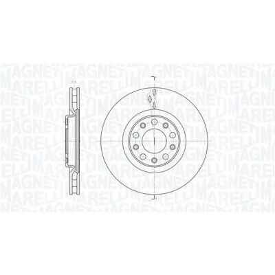 Afbeelding van MAGNETI MARELLI Remschijf ALFA ROMEO: Giulietta Hatchback, 159 Sportwagon, Saloon, JEEP: Renegade Off Road 361302040144 51767381,51767382