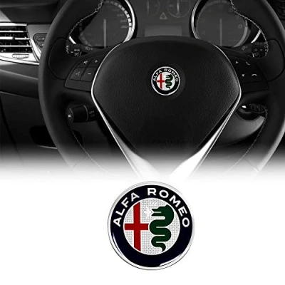 Afbeelding van Alfa Romeo 21836A 3D logo stuursticker diameter 40 mm
