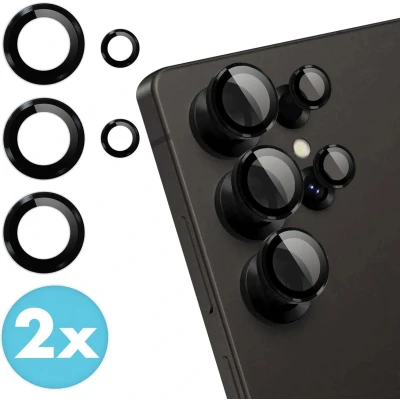 Afbeelding van imoshion 2 Pack Camera lens protector Screenprotector Geschikt voor Samsung Galaxy S25 Ultra Zwart