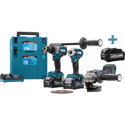 Afbeelding van Makita 40 V Max Combiset Boren, (Slag)Schroeven En Slijpen DK0125G301