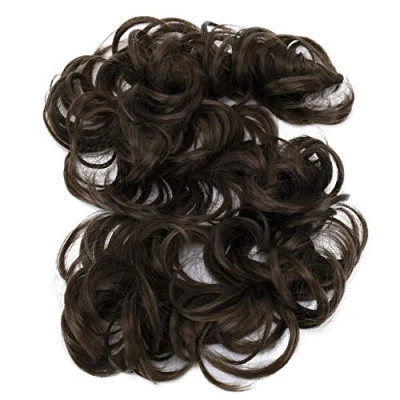Afbeelding van CAISHA by PRETTYSHOP XXL haarstukje Chouchou voor het verkrijgen van volumineus opgedaan haar, krullen, knot, bruin HW9