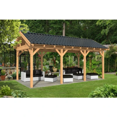 Afbeelding van Lariks/douglas Overkapping Hamar L Type 5 Blank 690x395 cm