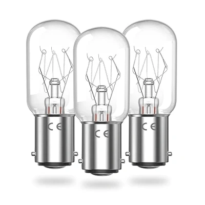Afbeelding van Klarlight Bayonet Lichtlamp 15 W, B15 Naaimachine Dimbaar, T22 Ba15d Kleine Light Lamp voor Naaimachine, Nachtlicht, Appliance Lampen, AC220 240V, Warm Wit 2700K (3 stuks)