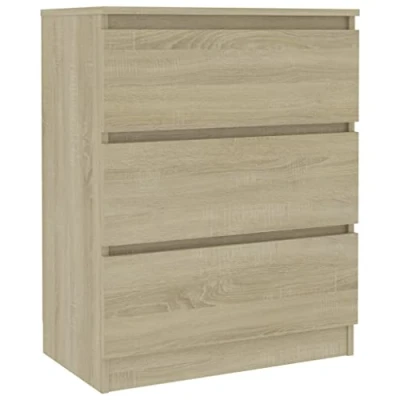 Afbeelding van vidaXL Dressoir, Sonoma eik, 60 x 35 76 cm, bewerkt hout