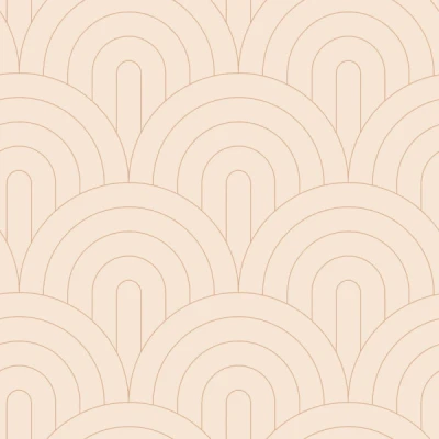 Afbeelding van ESTAhome behang art deco bogen licht perzikroze en roségoud 139216 0,53 x 10,05 m