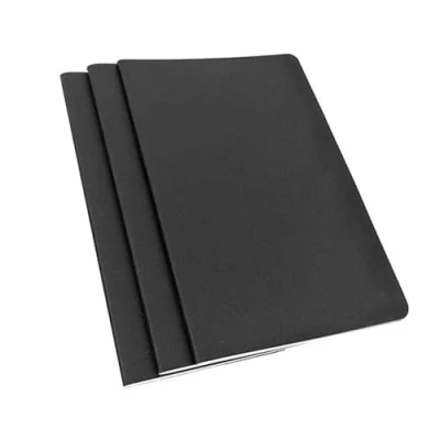 Afbeelding van TSKDKIT Set van 3 schetsboeken A4 met zwarte etui, formaat, schetsboek, houtvrij papier, voor travellers, dagboek