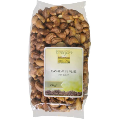 Afbeelding van Boerjan Gezouten Cashewnoten 500GR