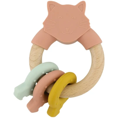 Afbeelding van Trixie Wooden silicone activity ring Mrs. Cat