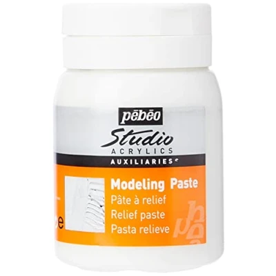Image de Pébéo Modeling Paste Studio Acrylics Haute Densité Acrylique Pâte Pour Reliefs et Empâtements Auxiliaire Blanc 500 ml