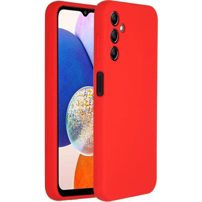 Afbeelding van Accezz Hoesje Geschikt voor Samsung Galaxy A14 (5G) Siliconen Liquid Silicone Backcover Rood