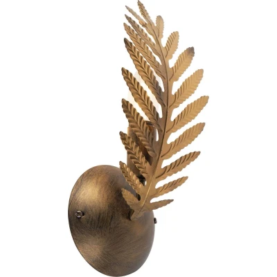 Afbeelding van Ylumen Wandlamp Palm 1 blad H 32 cm goud bruin