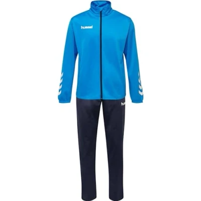 Afbeelding van Hummel Promo Poly Suit Trainingspakken blauw Unisex