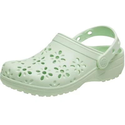 Afbeelding van Crocs Classic Floral Cut Out Clog K Uniseks kinderen, Jade tint