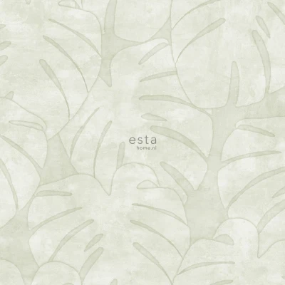 Afbeelding van ESTAhome behang monstera bladeren beige 139002 0,53 x 10,05 m