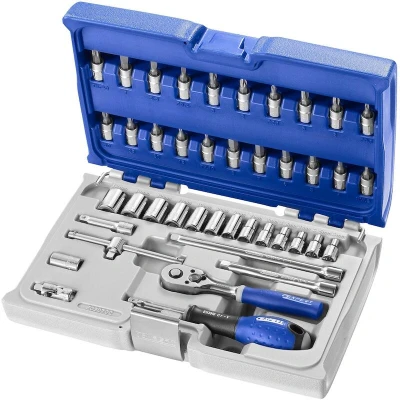 Afbeelding van EXPERTbyFacom E030702 koffer met doppen en hulpstukken 1/4&quot; 42