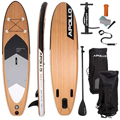 Afbeelding van Apollo Opblaasbare Stand Up Paddle Board SUP Wood