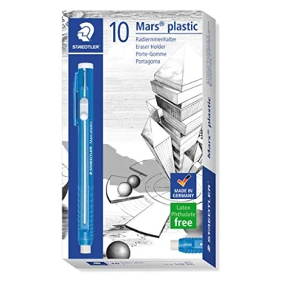 Afbeelding van Staedtler Gum Mars Plastic Gumhouder, Blauw Lichaam