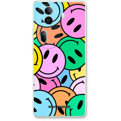 Afbeelding van Case Company® hoesje geschikt voor Oppo Reno 11 Pro Smiley N1 Soft Cover Telefoonhoesje Bescherming aan alle Kanten en Schermrand