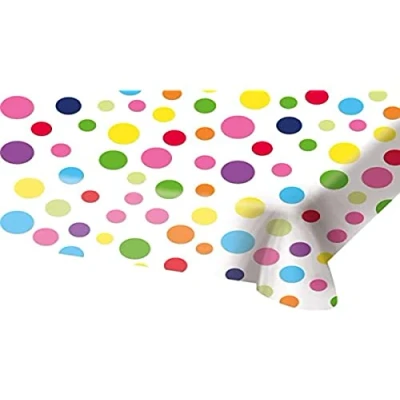 Afbeelding van Folat PE Tafelkleed Rainbow Dots (130 x 180cm)
