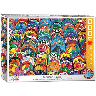Afbeelding van Eurographics puzzel Mexican Ceramic Plates 1000 stukjes