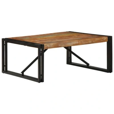 Image de vidaXL Table basse multicolore 80x80x35 cm bois de récupération massif4016671