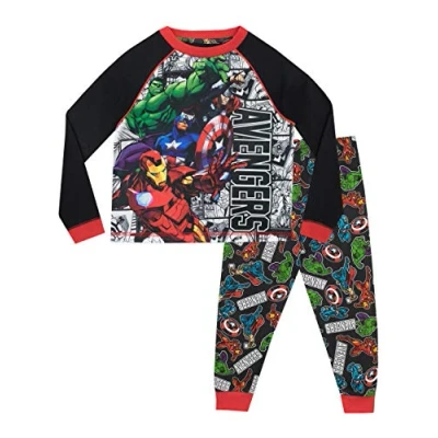 Afbeelding van Marvel Iron Man Captain America Thor Hulk Pyjamaset voor jongens, Veelkleurig
