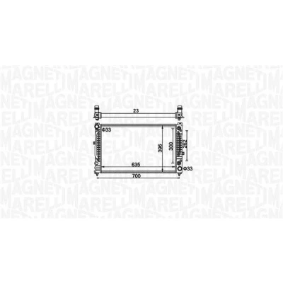 Afbeelding van MAGNETI MARELLI 350213185500 Radiateur 635 396 23 Koelribben mechanisch gelast AUDI: A4 B5 Saloon, Coupe B3, A6 C5 Saloon
