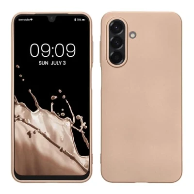 Afbeelding van kwmobile telefoonhoesje geschikt voor Samsung Galaxy A26 5G Hoesje smartphone Back cover in metallic goud
