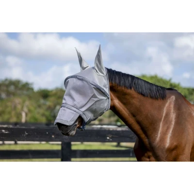 Afbeelding van Horseware Ierland Rambo vliegenmasker, kleur: zilver/titanium grijs en zilver, maat: pony (DMAF15 IJI0 PY)