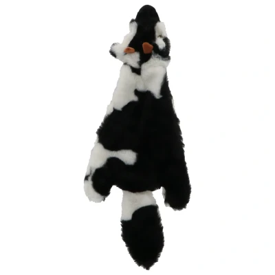 Afbeelding van Adori Hondenspeelgoed Skinny Koe Knuffel 40 cm Zwart Wit