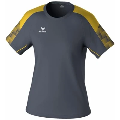 Afbeelding van Erima Evo Star T Shirt Dames Grijs / Geel Maat: 40