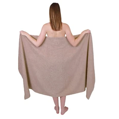 Afbeelding van Betz Grote XXL badhanddoek Berlin 100 x 200 cm 100% katoen cappuccino