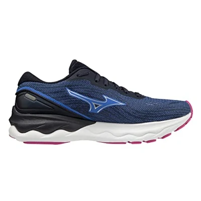 Afbeelding van Mizuno Wave Skyrise 3 Dames Sportschoenen Hardlopen Weg blauw/zilver