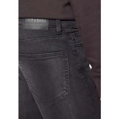 Afbeelding van Only &amp; Sons Onsloom Black Washed Slim fit jeans, Heren, Maat: 34x36, denim