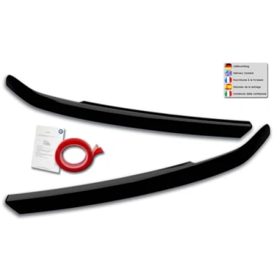 Afbeelding van Koplampspoilers compatibel met Audi A6 (C8) Sedan/Avant 2018 (ABS zwart glanzend)