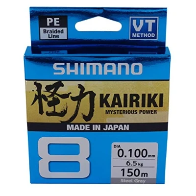 Afbeelding van Shimano Kairiki 8 150m Steel Gray 0.130mm/8.2kg Gevlochten lijn
