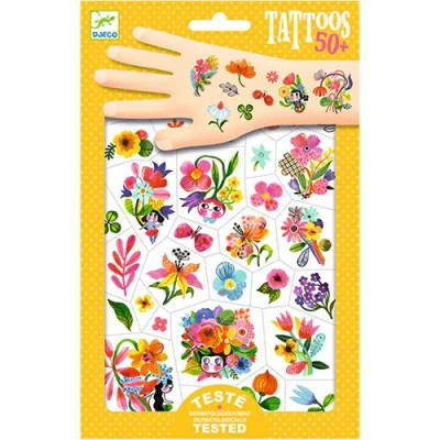 Afbeelding van Djeco tattoos aquarel bloemen