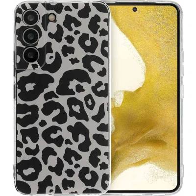 Afbeelding van iMoshion hoesje Geschikt voor Samsung Galaxy S22 Siliconen Design Meerkleurig / Leopard Transparent