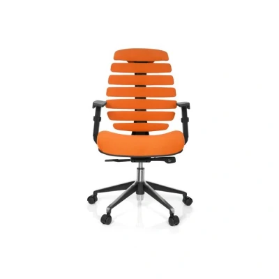 Afbeelding van Ergonomische bureaustoel 101 model Ruggengraatstoel in Oranje