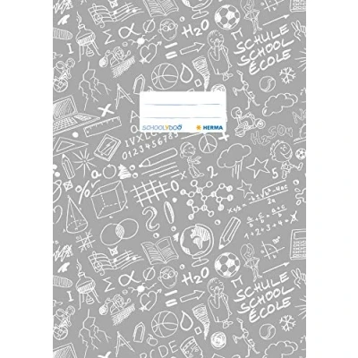 Image de Herma Protège cahier « Schoolydoo » de En plastique Format A4 À motifs 1 pièce 4, gemustert, Stück gris