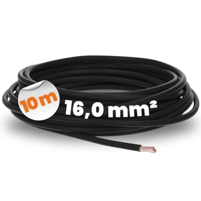 Afbeelding van 10 meter Lapp 4520016 H07V K 16,0 mm² zwart I bedradingskabel kernkabel flexibel PVC enkeladerig meeraderig 16mm2 bedrading