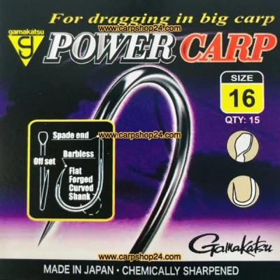 Afbeelding van Gamakatsu G Power Carp Spade End Barbless (15 pcs) Maat : 16